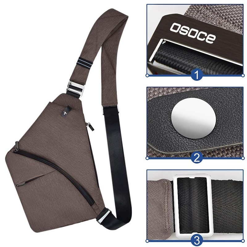 OSOCE Anti-Theft Waterproof Shoulder Backpack Sling Chest Crossbody Bag Cover