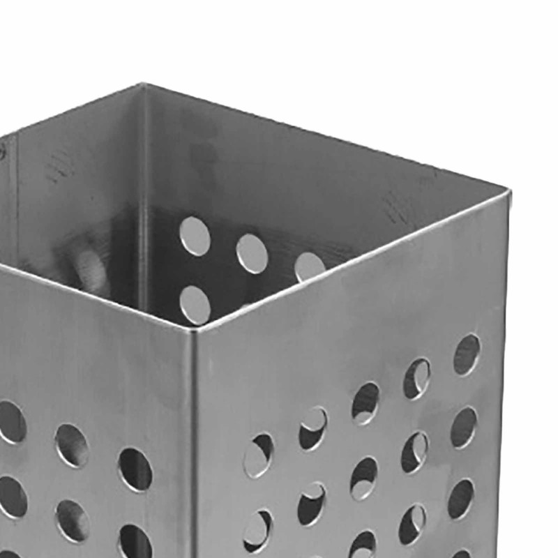 Kitchen Utensil Holder Stainless Steel Square Cutlery Drainer Countertop Utensil