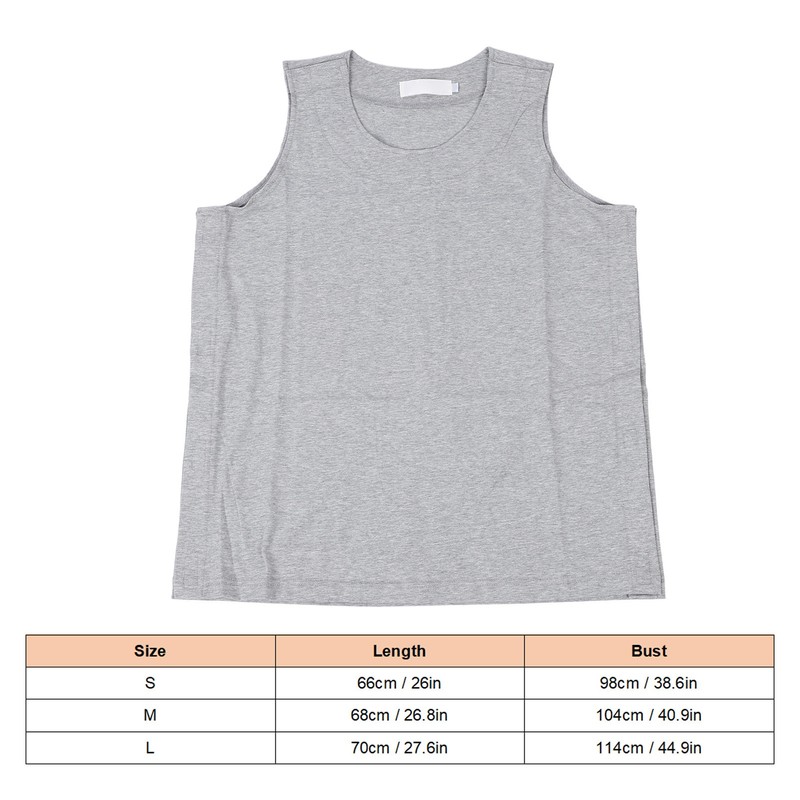 Unisex Cotton Vest Easy Wear Removal Side Full Opening Sleeveless