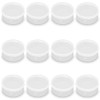 Farmer Mani 12 Pcs Clear Plastic Round Storage Jars, 1.7