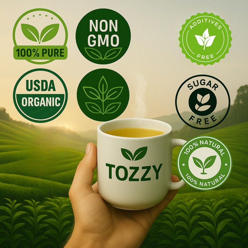Tozzy Organic Turmeric Ginger Tea - 100 Count | Pyramid