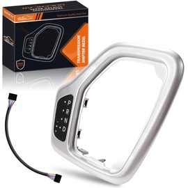 Transmission Shifter Bezel with Harness Compatible with 2014-2018 Jeep Cherokee Replace 5YD27LS5AA 68413957AA 601-401 (White)