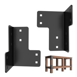 vikofan 8pcs Workbench Brackets Kit with Screws 4x4 4mmThickness Heavy Duty Corner Brackets Perfect for DIY Workbench Projects