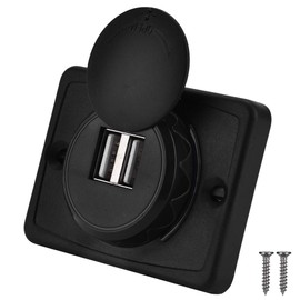 3.1A ABS Car USB Port Socket, 12V LED Dual USB Port Socket, Waterproof USB Charging Port for Car, Boat, RV, Cars, ATV