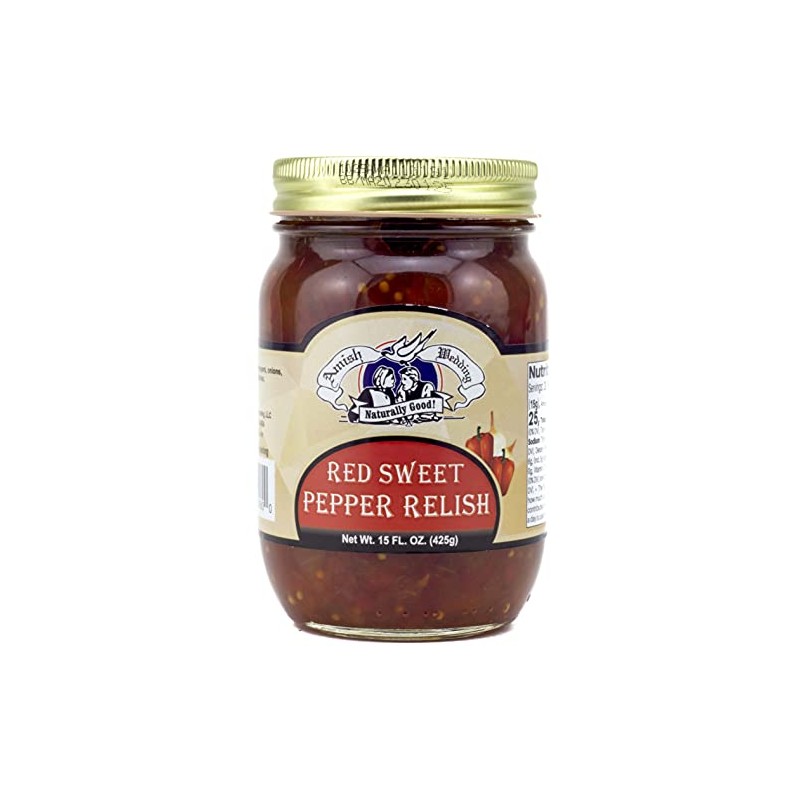 Amish Wedding Red Sweet Pepper Relish 15 Ounces (Pack of