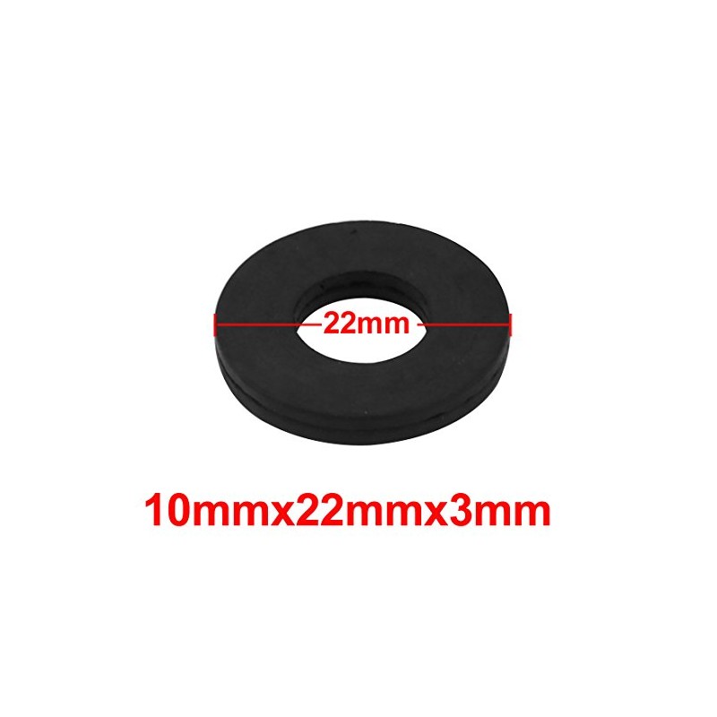 uxcell Rubber Flat Washers 22mm OD 10mm ID 3mm Thickness