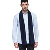 HOYAYO Bufanda clásica cálida de invierno para hombre, marino, Large