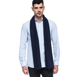 HOYAYO Bufanda clásica cálida de invierno para hombre, marino, Large