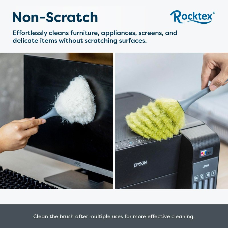 Rocktex 3 Pack Microfiber Delicate Duster & Detail Brush -
