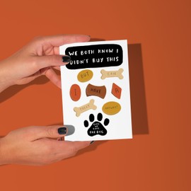 LimaLima Funny Birthday Card From The Dog Perfect For Dad Son Daughter Wife Boyfriend Husband