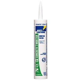 White Lightning W42004010 Mortar Patch Latex Caulk, Cement Gray, 10 fl. oz.