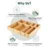 Kootek 8 Pcs Bamboo Drawer Organizer Utensil Tray Kitchen Storage