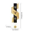 Dusky Shark Modern 34" Geometric Digital Wall Clock in Gold