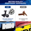 8 Sets Black License Plate Screws - Updated Rustproof Stainless
