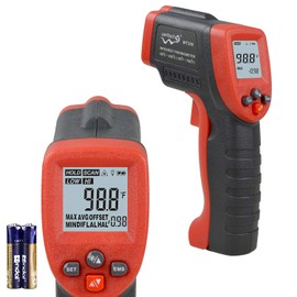 Wintact Infrared Thermometer﹣58℉~788℉ (-50℃~420℃) Non-Contact Digital Surface Laser Temperature Gun, Adjustable Emissivity for Kitchen Fridge Freezer Cooking Food Meat (Not for Human)