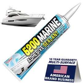 3 oz Marine Adhesive Sealant 5200 Fast Cure (White) - Permanent, Watertight Bonding and Sealing - UV Resistant, Pond Sealant,Above & Below Waterline,for Boats, Hulls, Decks and RVs