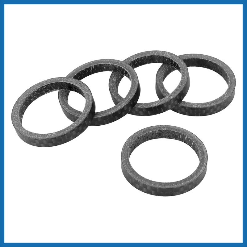 A ABSOPRO 5pcs Headset Spacer Matte Black Fit 1 1/8