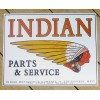 Indian Parts & Service TIN SIGN vtg chief motorcycle metal