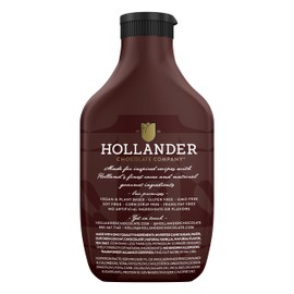 Hollander Dutched Chocolate Café Sauce™ | Vegan Friendly, GMO-Free, Gluten/Soy Free, Corn Syrup Free |15 fl. Oz. Squeeze Bottle
