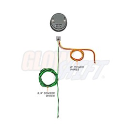 GlowShift Tinted 7 Color 30,000 PSI Fuel Rail Pressure Gauge - Compatible with 6.6L Chevy Duramax 2002-2018 & 5.9L / 6.7L Dodge Cummins Diesel 2003-2018 - Black Dial - Smoked Lens - 2-1/16" 52mm