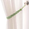 VBSYUYQ 2Pcs Green Tassel Rope Curtain Tiebacks 58cm No Drill