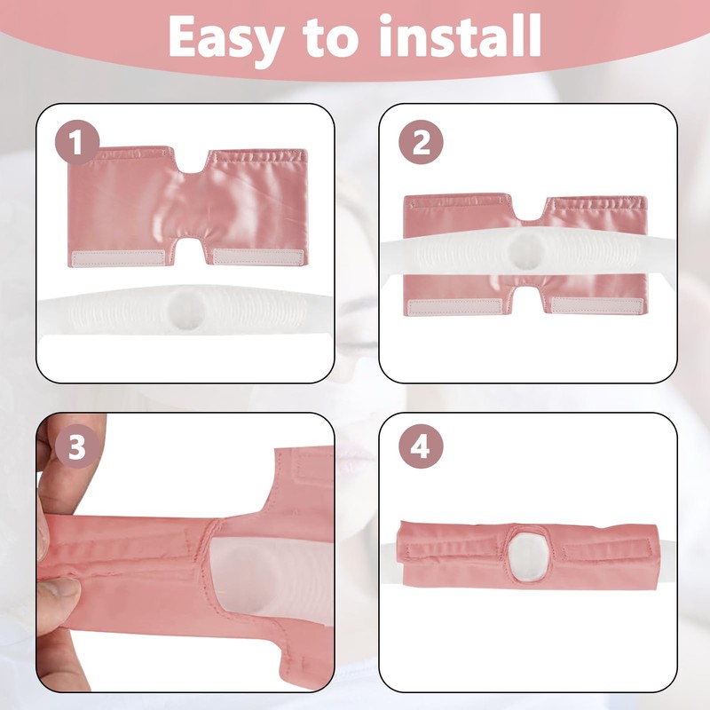 4 Pack Satin CPAP Strap Covers Soft, CPAP Hair Protector