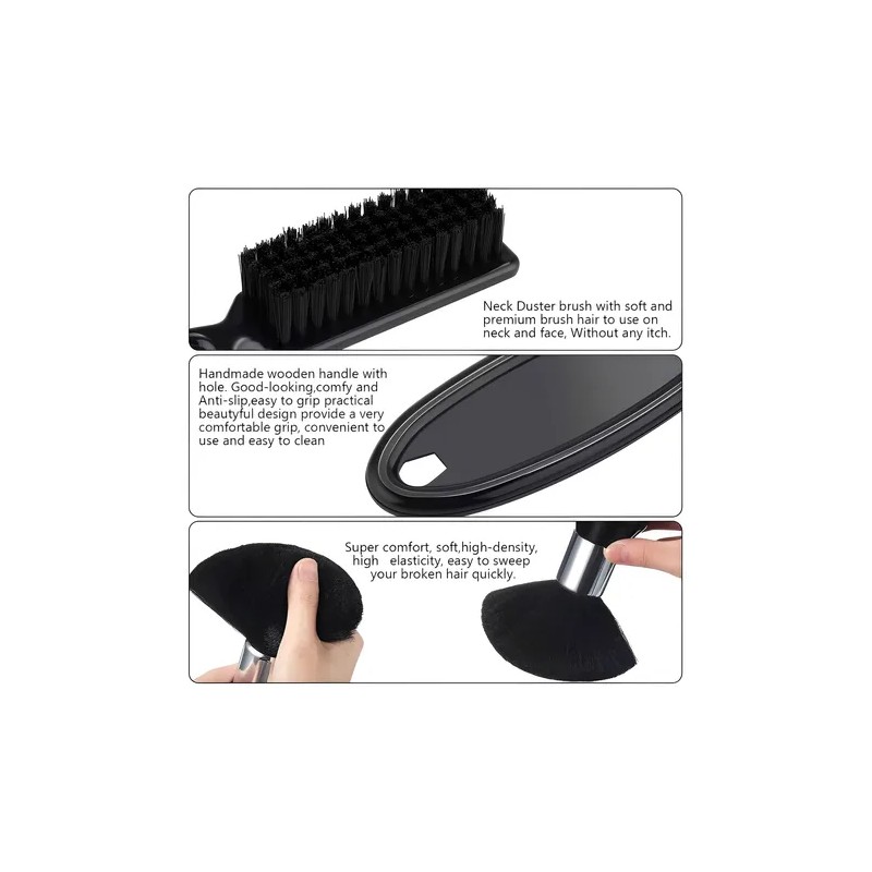 Cepillo De Limpieza De Cabello Para Barberos Negro
