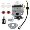 USPEEDA Carburetor for Redmax TR2350S Trimmer CHT220 Fuel Filter Line