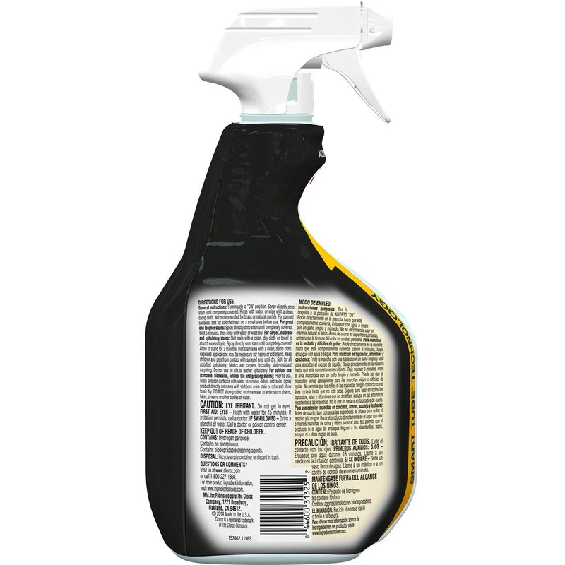 Clorox Urine Remover for Stains and Odors, Spray Bottle, 32