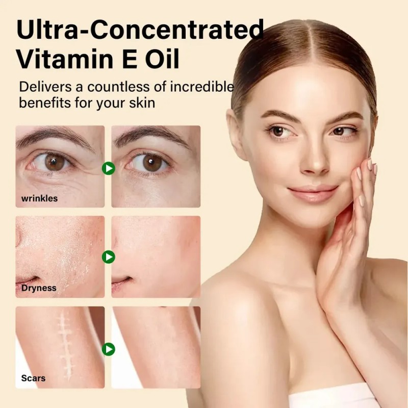 2pcs Aceite De Vitamina E Oil Para Cicatrices Y Cara