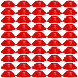 wlilupah 50 Pcs Mini Soccer Cones for Sport Agility Disc Cones Soccer Training for Agility Drills Sports Football Basketball Football Basketball Drills (Red)