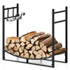 GRAFFY Firewood Rack, 33” Solid Log Holder w/Paint-coated Surface, 2