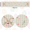 QINJIEJIE Table Runner Spring Colourful Easter Table Runner Linen Easter