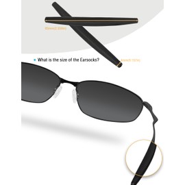 Bowyer 4 Pairs Replacement Ear Socks Compatible with Oakley Square Wire 2.0/Whisker Sunglass-Black