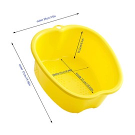 AXLOFO® Large Foot Bath Bowl, Thick Sturdy Plastic Foot Tub, Foot Bath for Foot Bath, Spa and Foot Bath Massage, Pedicure, Callus, Cuticles and Detoxification (Foot Pelvis Yellow)