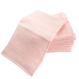 M.M.C. Pack of 10 Muslin Nappies | Burp Cloths 100% Cotton - Cloth Nappies & Muslin Cloths for Baby | Oeko-Tex Certified 80 x 70 cm (10 Pink)