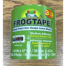 FrogTape 1.41 in. x 47 yd Green Multi-Surface Painter's Tape, PAINTBLOCK, 3 Pack