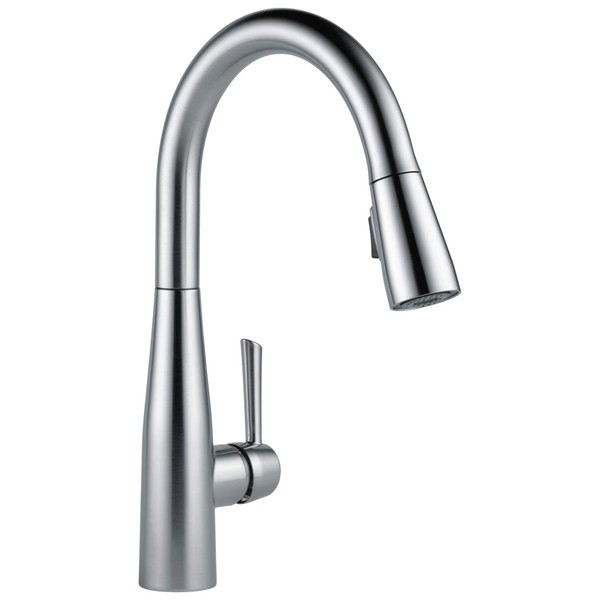 Delta Faucet Essa Brushed Nickel Kitchen Faucet with Pull Down Sprayer, Sink Faucet, Faucet for Kitchen Sink with Magnetic Docking Spray Head, Arctic Stainless 9113-AR-DST