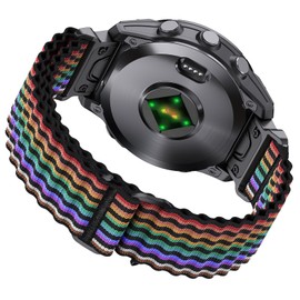 BANSO 22mm Quick Fit Nylon Watch Band for Garmin Fenix 6/7/8 47, Sport Strap for Fenix Pro/5/5 Plus, Soft Band for Forerunner 945/935/Approach S60/S62