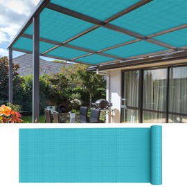 ECOOPTS 8'x66' Sun Shade Roll, Sun Shade UV Blockage Cover for Outdoor Backyard Patio Pergola Greenhouse Plants (Turquoise)