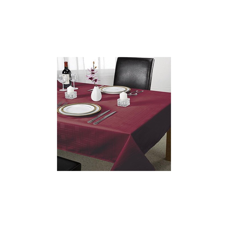 Emma Barclay Chequers - Jacquard Table Cloth in Wine -