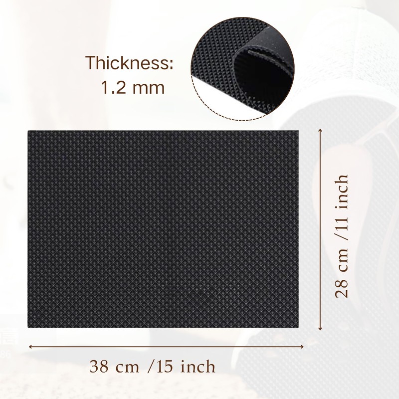 Shoe Rubber Sole Sheet, 1.2MM Thick Shoe Sole Repair Rubber,