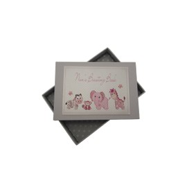 White Cotton Cards Nan's Boasting Book Tiny Photo Album Toys Range (Pink),12.5x17.5x2.5 cm