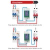 DollaTek PZEM-008 AC50-300V/100A LCD Screen Digital Display Multifunctional Guide Rail