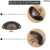 Yetaha 10PCS Cabinet Cup Pull Handle, 82x35mm Drawer Shell Pull