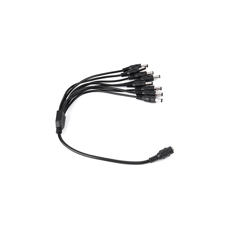 exgoofit 2-Pack DC 1 Female to 8 Male Output Power