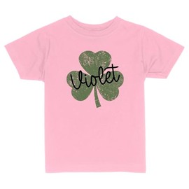 Shamrock Violet Toddler Kids T-Shirt 3T Light Pink