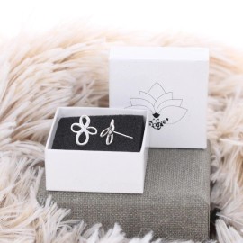 Unbranded Infinity Cross Studs, Minimalist & Dainty Cross Earrings, .925 Sterling Silver