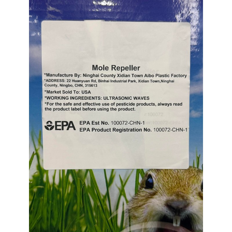 Solar Powered Mole Repellent 10 Pack - Waterproof Pest Control