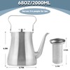 GURUDAR 68OZ/2000ML Stainless Steel Teapot with Removable Infuser for Loose